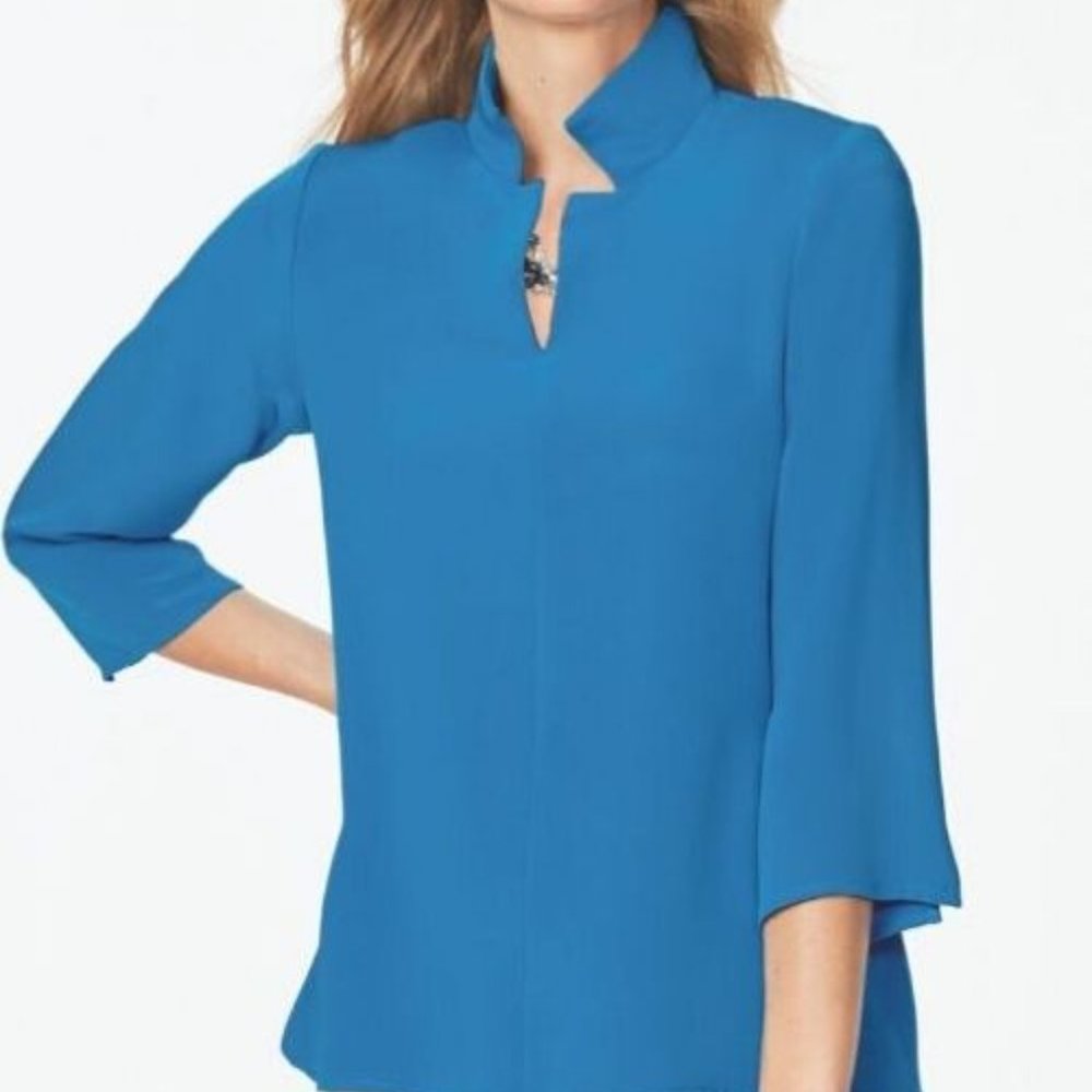 Nina McLemore 4 Ply Silk Button up Blouse 12